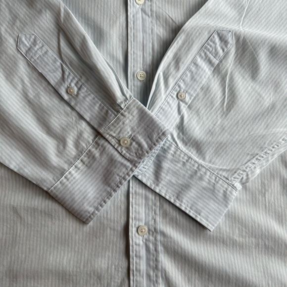 Taylor Swift 3XL Blue Stripe Button Down Shirt Birds Graphic Back - Picture 6 of 11